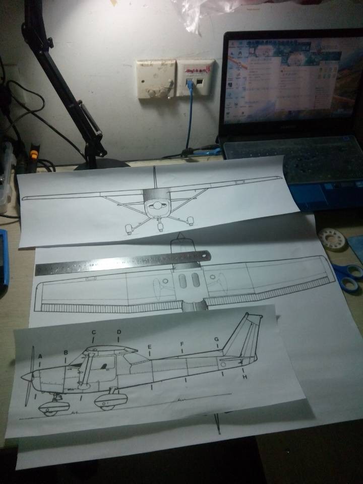 像发条老师致敬 CESSNA152 滑翔机,涵道 作者:水车 8112 