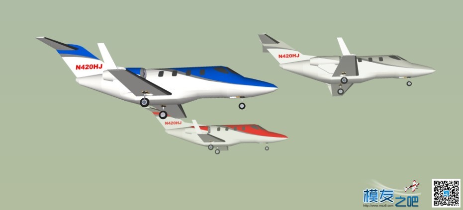 HONDAJET公务机双涵道模型设计 涵道飞机模型 作者:luxiaohui 2446 