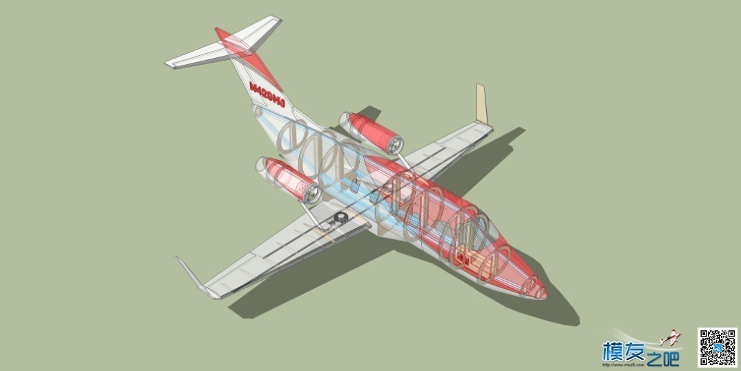 HONDAJET公务机双涵道模型设计 涵道飞机模型 作者:luxiaohui 4117 