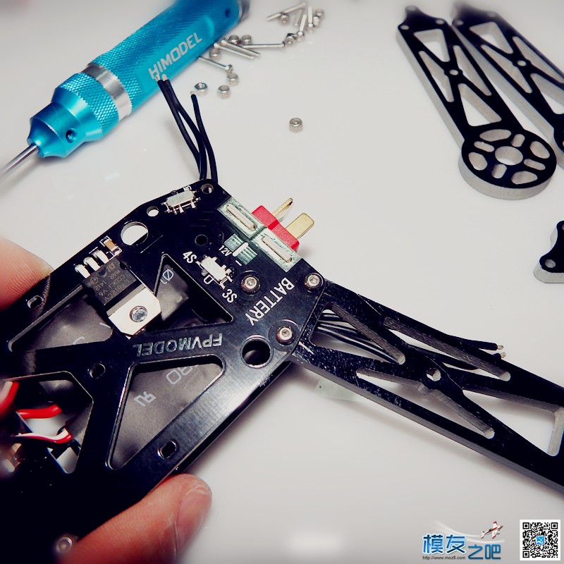 BlackBat X1 250机架装机图解 飞控,电调,电机,FPV,机架 作者:203FPV 6455 