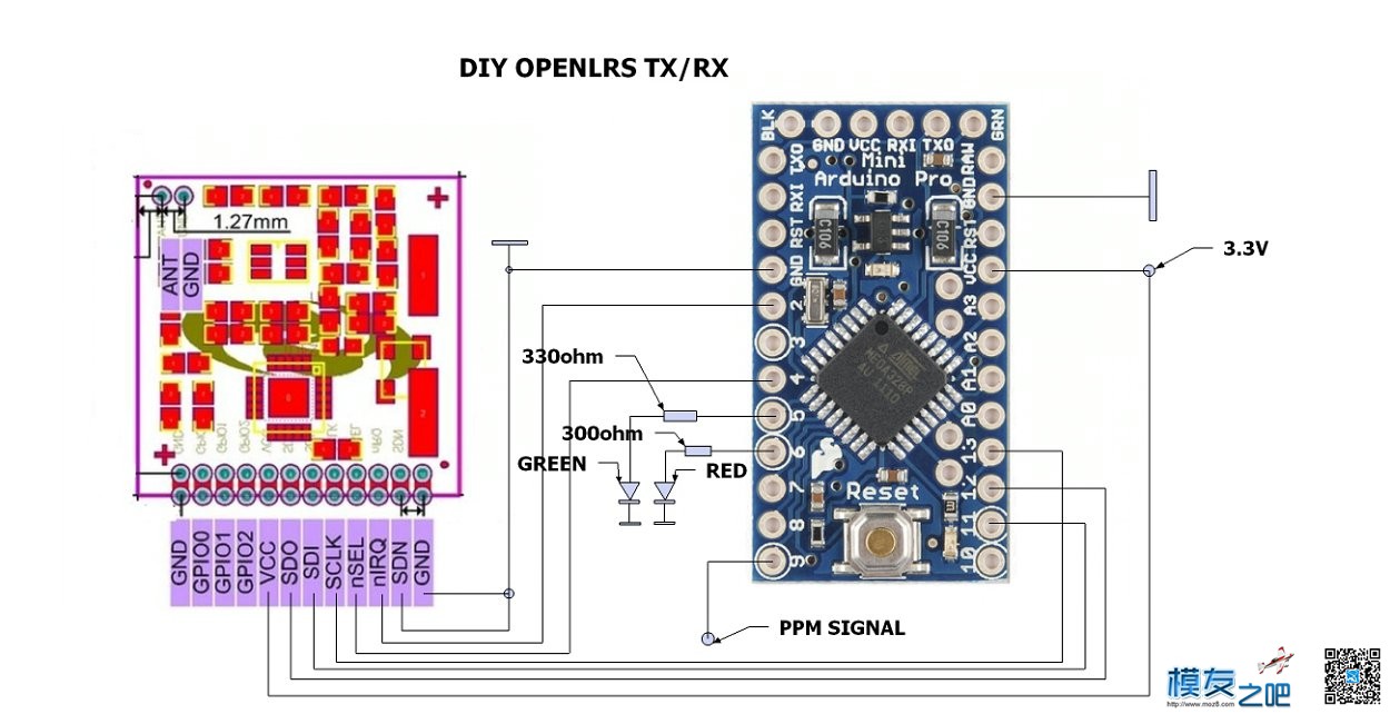 Diy做了openlrs Tx Rx 连接 凤凰433 凤凰 作者:payne.pan 679 