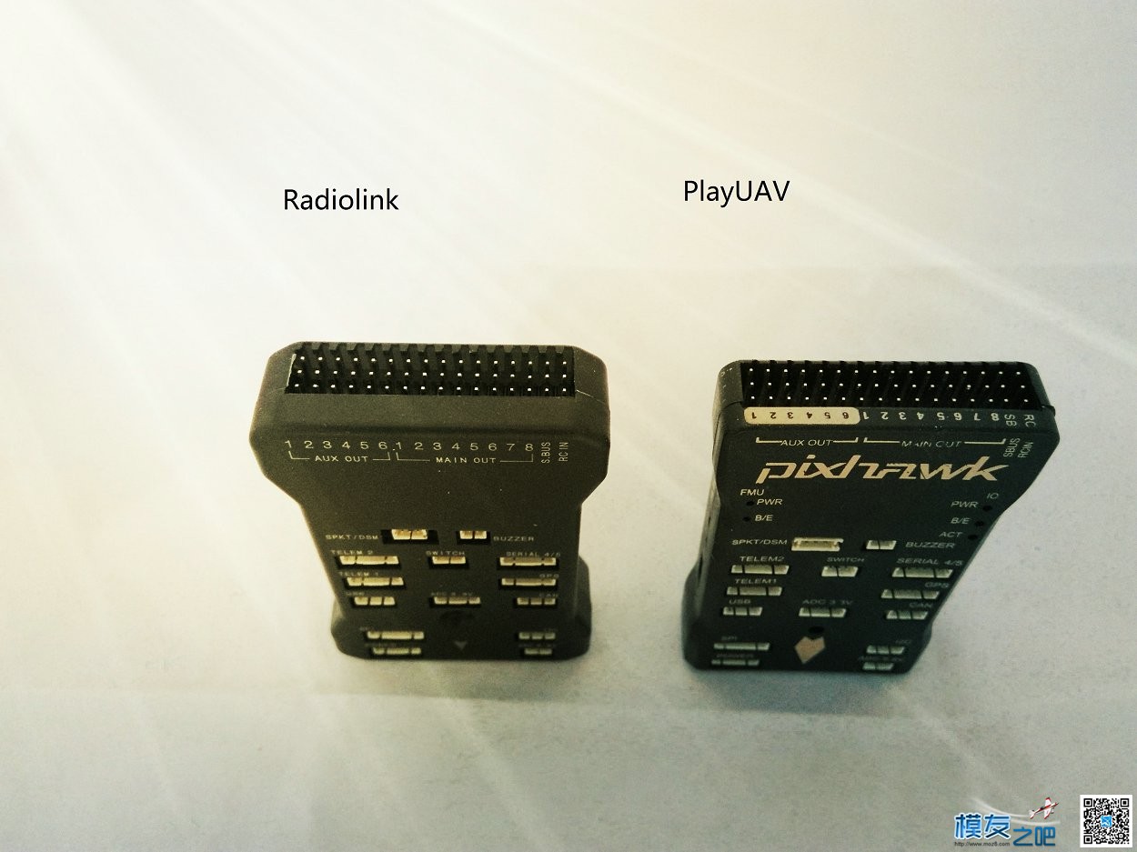 Pixhawk外观和控板比较 RadioLink VS PlayUAV 电池,航拍,四轴,GPS,payne 作者:payne.pan 773 