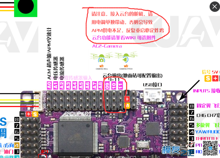 请教APM的问题，华科尔遥控的设置问题 通道 作者:包子 2639 