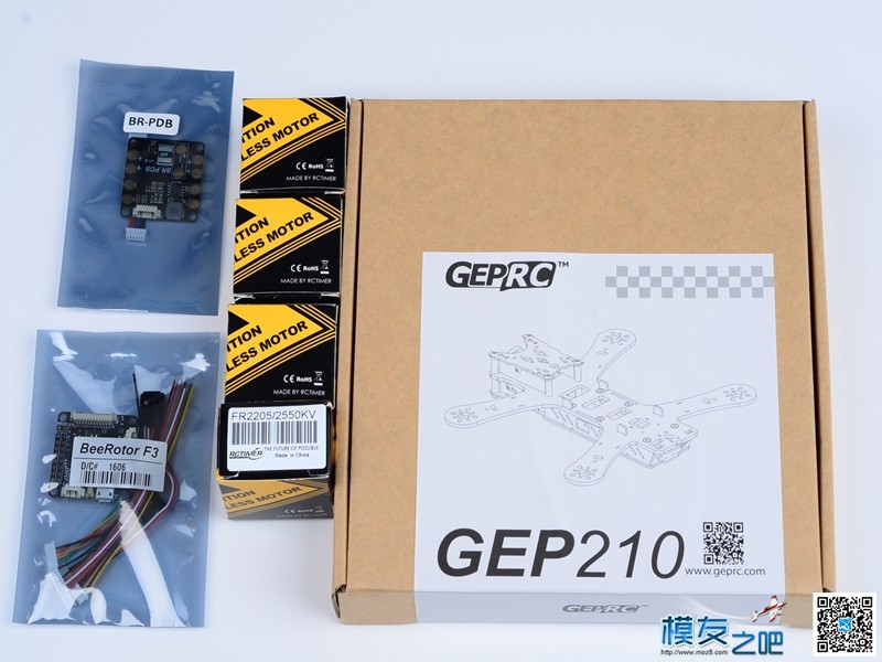 开箱组装GEPRC GEP210Pro 机架，随手拍了一些，分享给大家！ 飞控,电机,机架,马达 作者:ModelShowRC 4226 