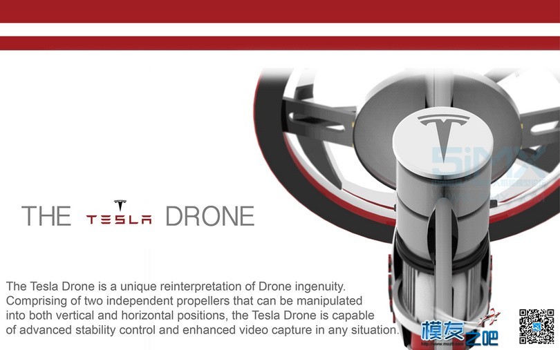 特斯拉无人机，双螺旋设计、4K拍摄、使用时间 60 分钟 无人机,特斯拉,拍摄 作者:我是大白 2909 