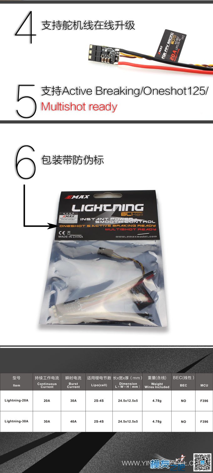 银燕Lightning  30A电调开箱 电调,电机,银燕,四轴 作者:xch123 758 