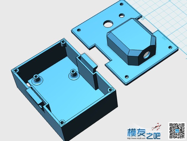 分享一个3D打印睿思凯X9D  四合一高频头的外壳 穿越机,3D打印,FRSKY,接收机,空心杯 作者:zhudafa 8612 