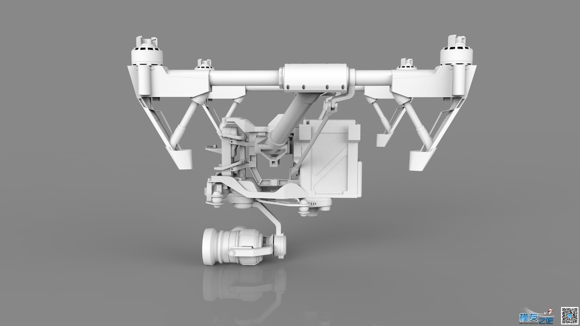 大疆悟 inspire Pro 无人机三维设计图纸 ProE建模 附STP IGS X_T 三维设计,inspire,无人机,密码 作者:炸香机 4622 