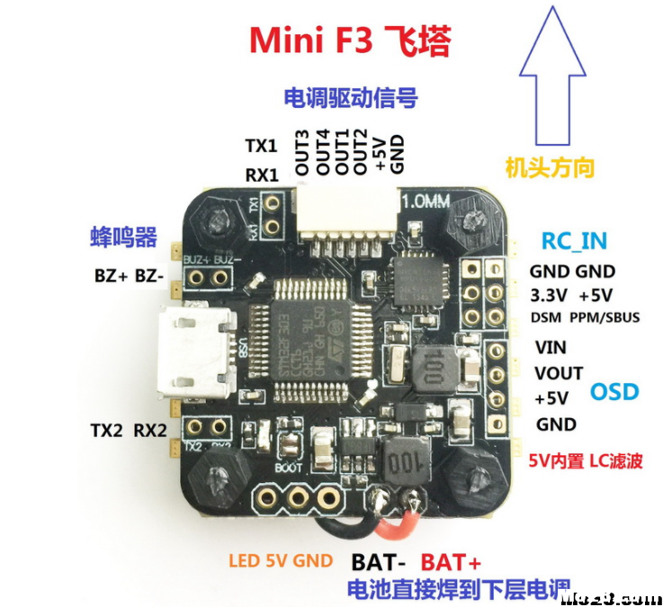 各种飞控接线图（请帮助补充） 飞控 作者:精灵 317 