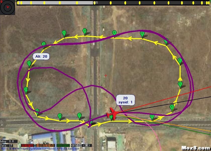 航点飞行 固定翼 作者:Zymbit 1709 