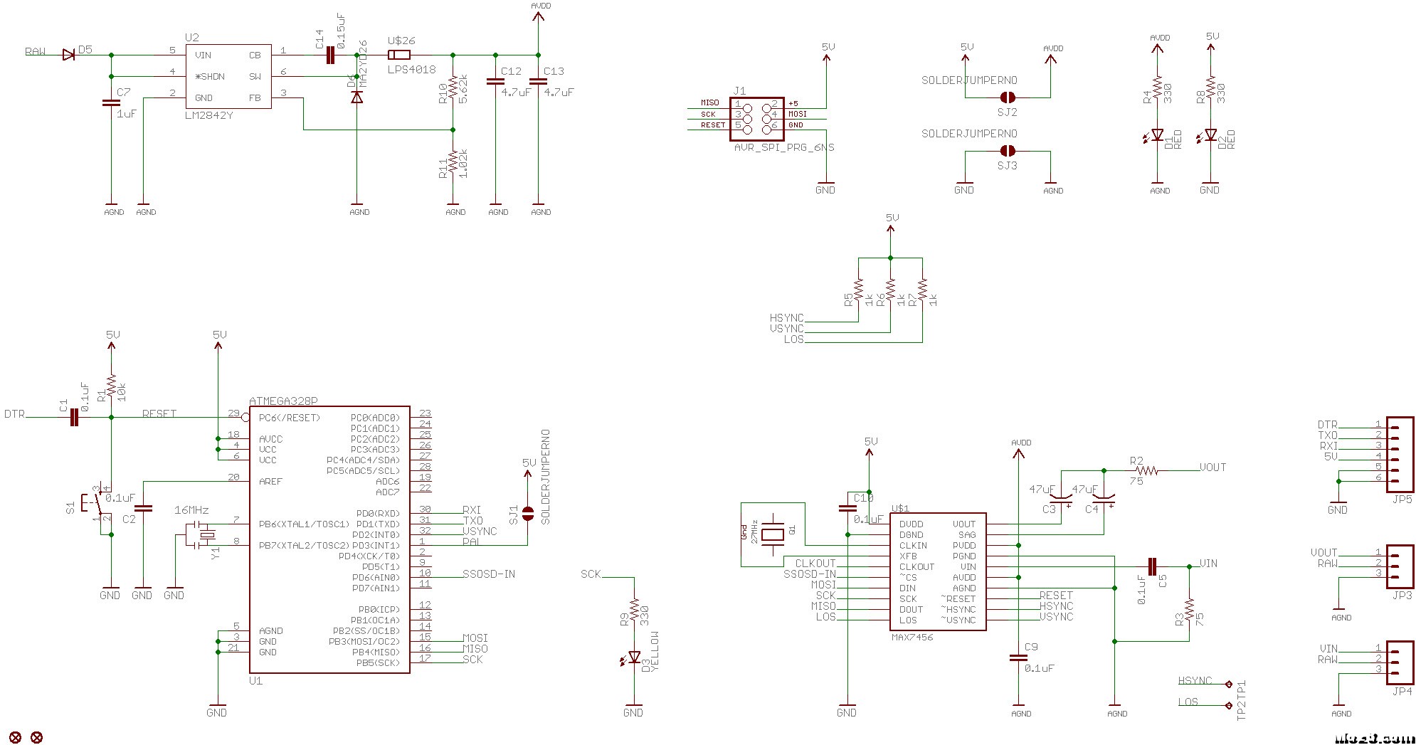 miniosd原理图哪里找 或者pcb文件 OSD,PCB 作者:whqsz 7117 