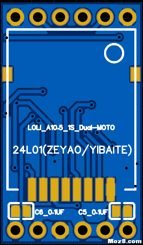 打板文件 LOLI 1S接收机（两路空心杯直驱和两路舵机控制） 舵机,电机,接收机 作者:abu0323 4601 