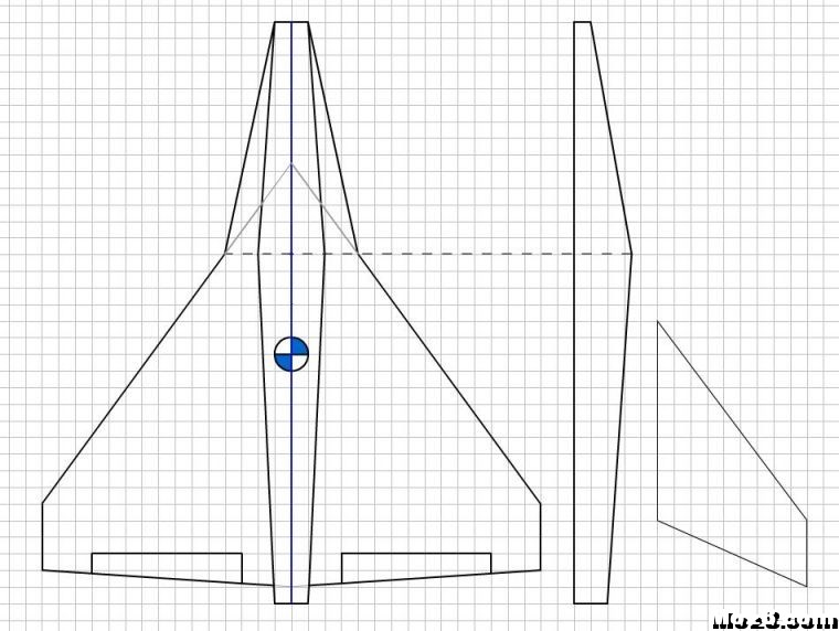 PM.第一次造的三角翼小飞机，制作简单（附图纸） 双三角翼飞机,飞机副翼,三翼飞机 作者:pmzdc 3347 
