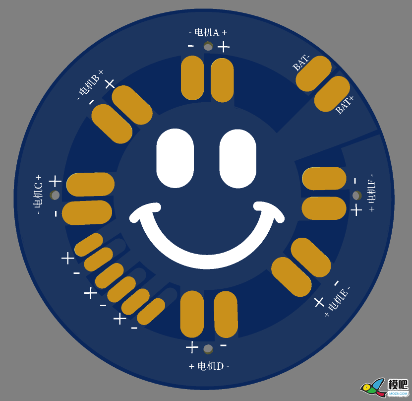 四轴S500机架分电板PCB分享，喜欢快来下载吧。 电机,四轴,六轴,机架,PCB 作者:李和和 1466 