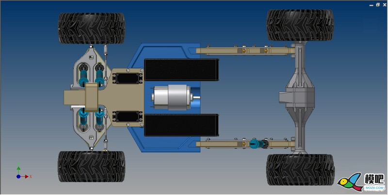 《转》3D打印后直桥短卡——Trophy Truck  精华 超多图 模型,电池,舵机,电调,电机 作者:天真吴邪 9497 