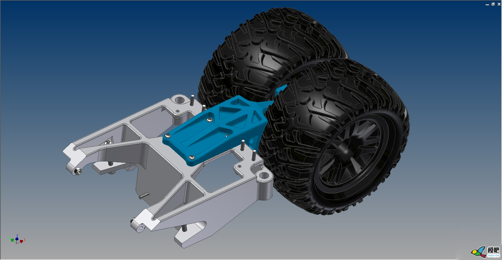 《转》3D打印后直桥短卡——Trophy Truck  精华 超多图 模型,电池,舵机,电调,电机 作者:天真吴邪 8567 